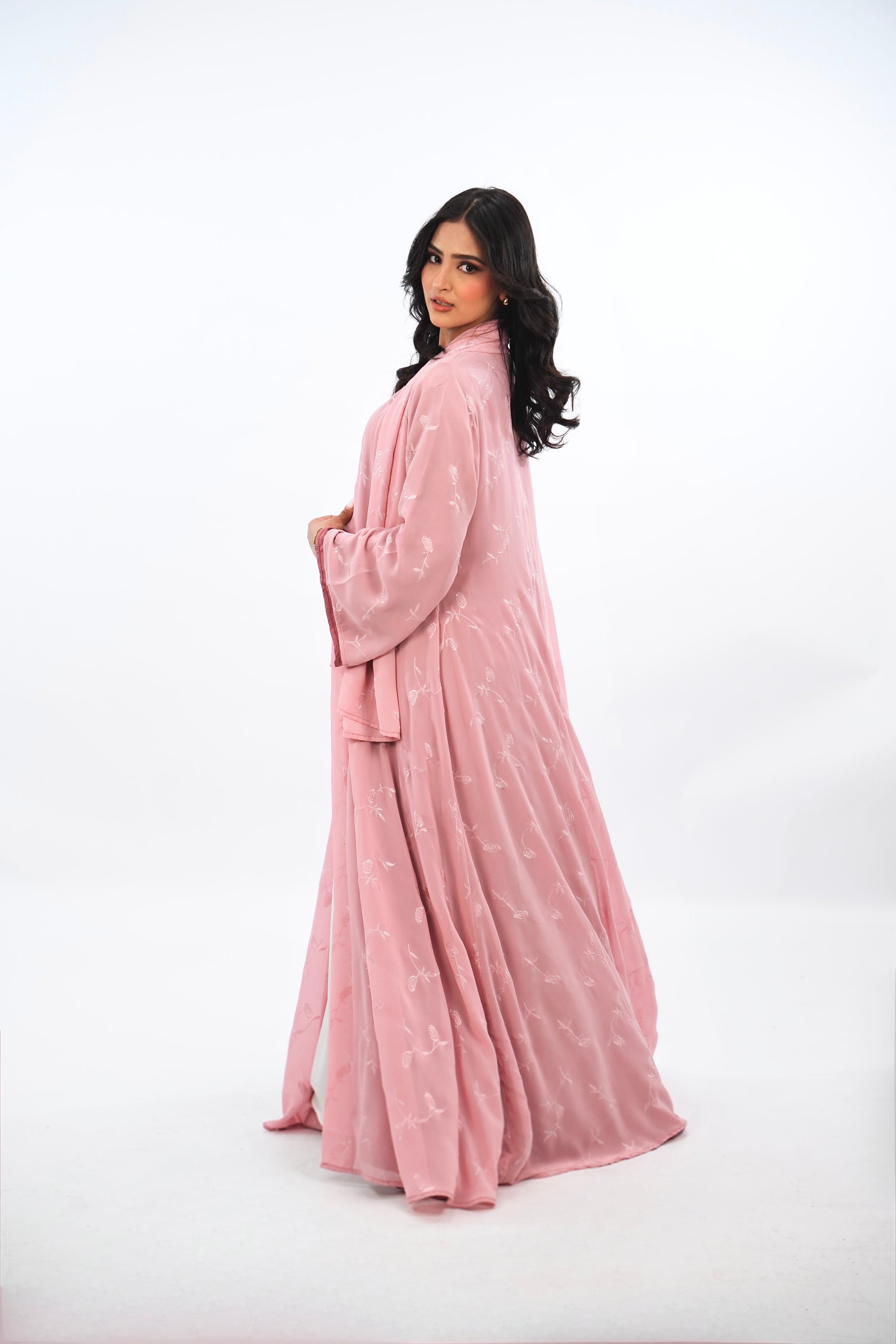 ROSE - Abaya avec foulard