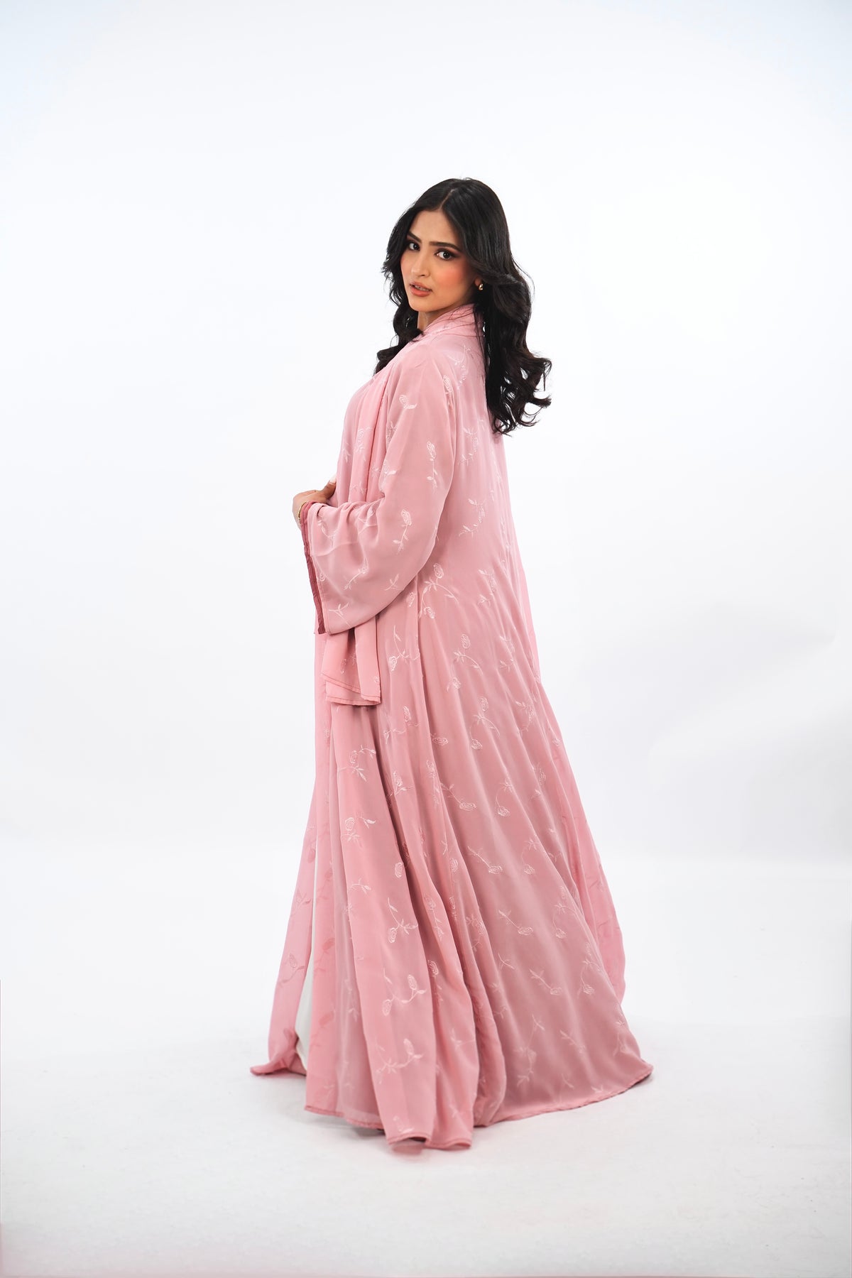 ROSE - Abaya avec foulard