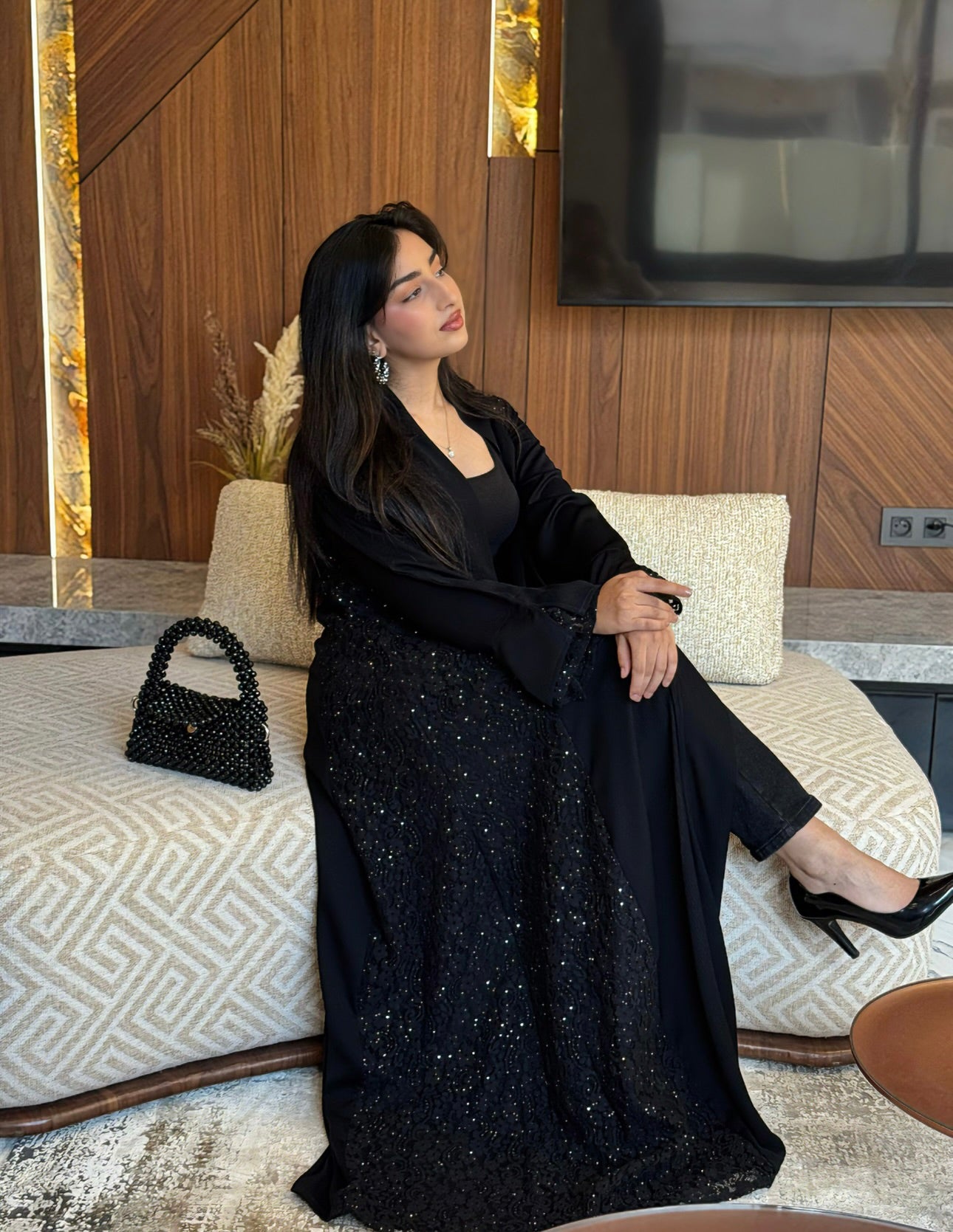 Perle - Abaya avec foulard