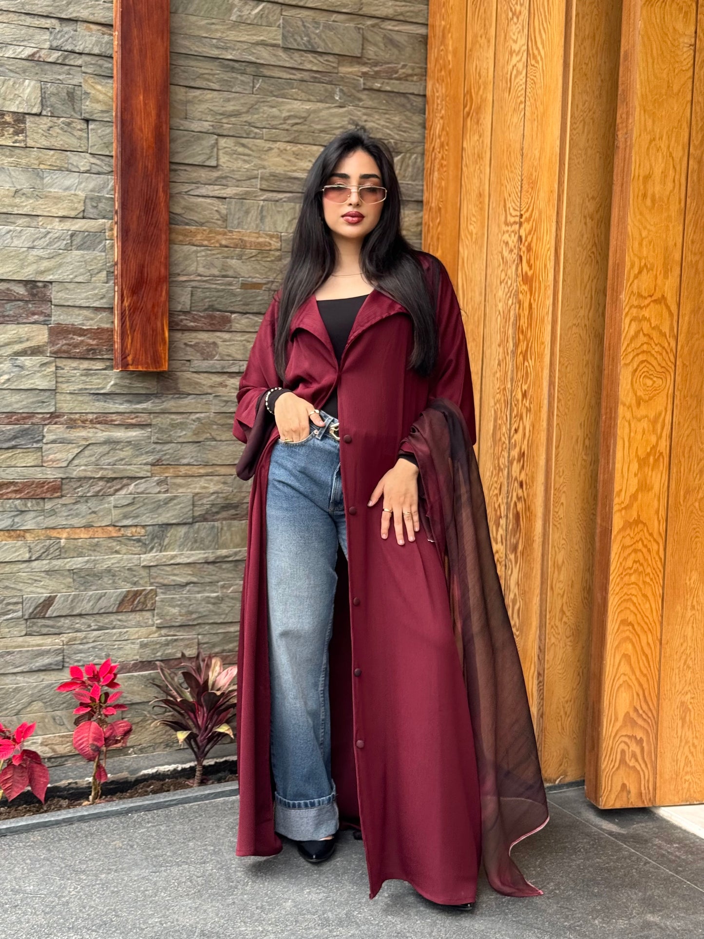 Glamour abaya (avec foulard)