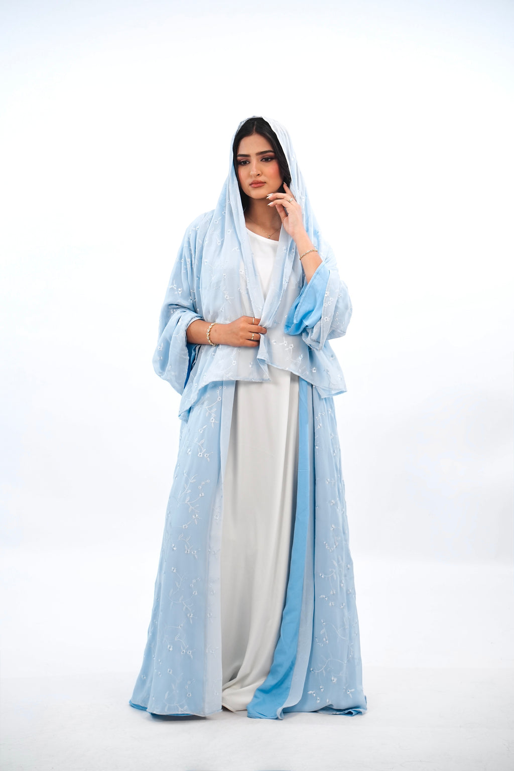 MARINE - Abaya avec foulard