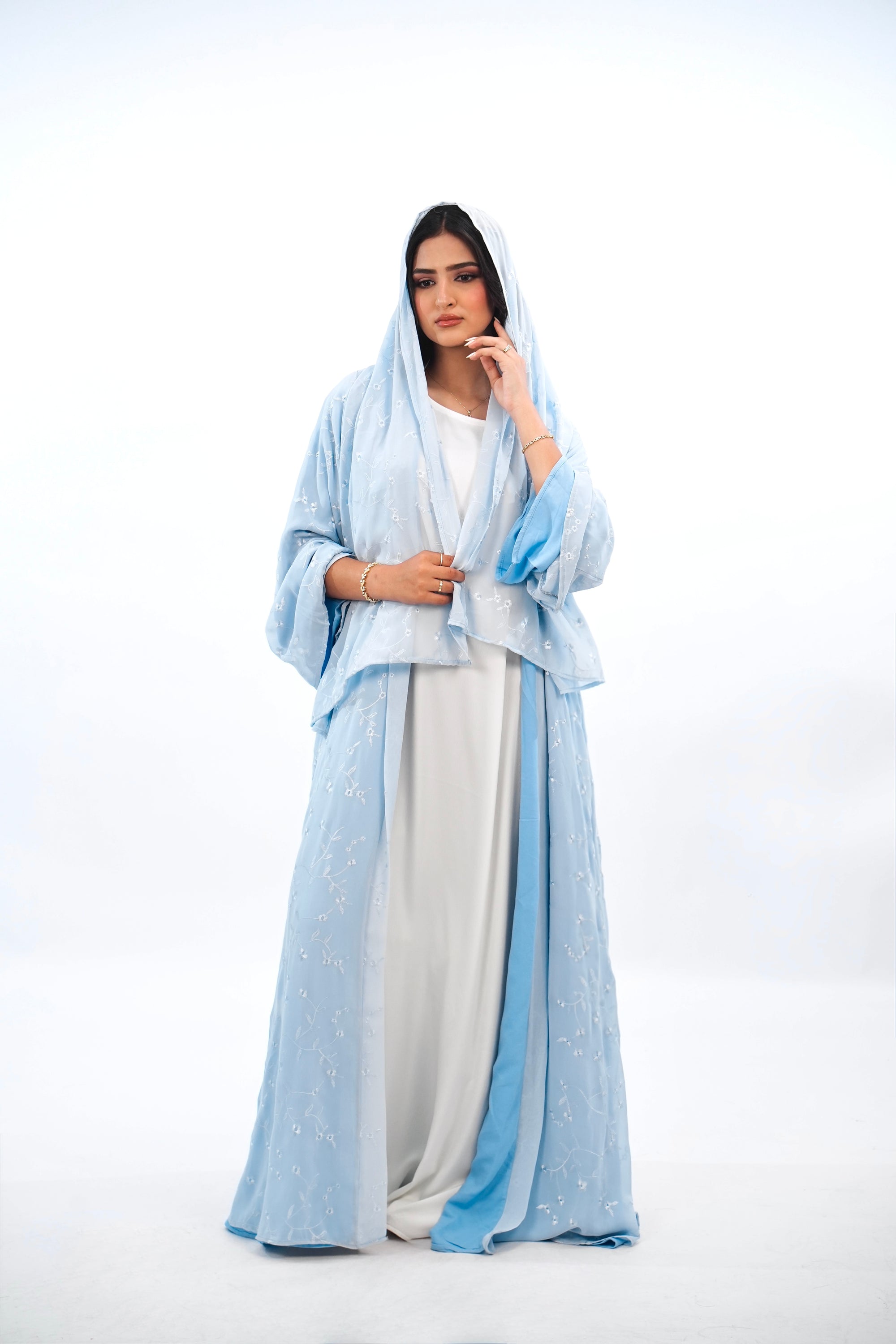 MARINE - Abaya avec foulard