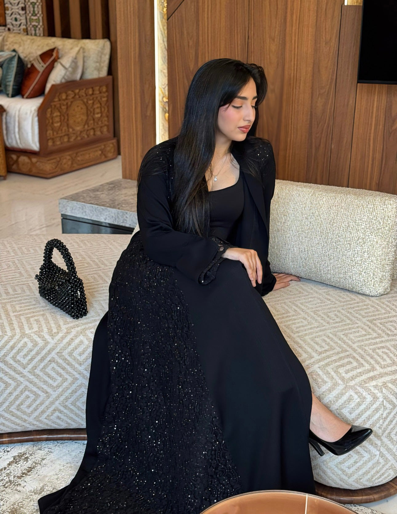 Perle - Abaya avec foulard