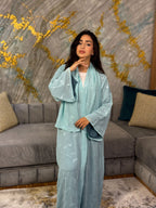 Marine - Abaya avec foulard