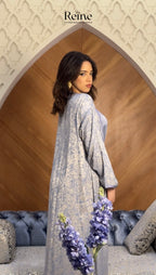 Blue - Abaya en trois pièces