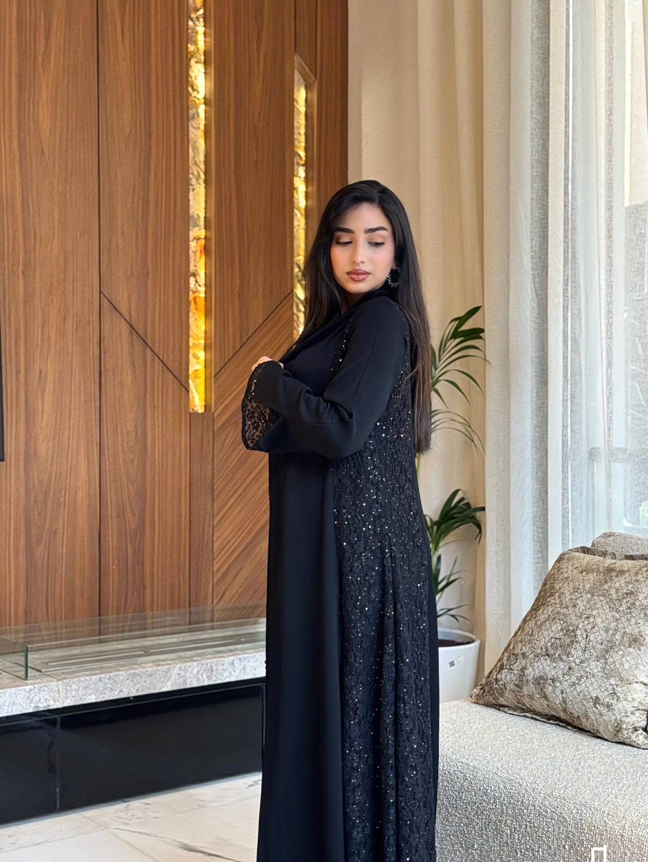 Perle - Abaya avec foulard