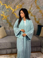 Marine - Abaya avec foulard