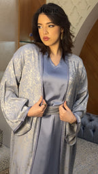 Blue - Abaya en trois pièces