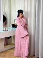 Rose - Abaya avec foulard