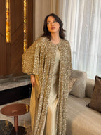 Dress dorée - Abaya en deux pièces