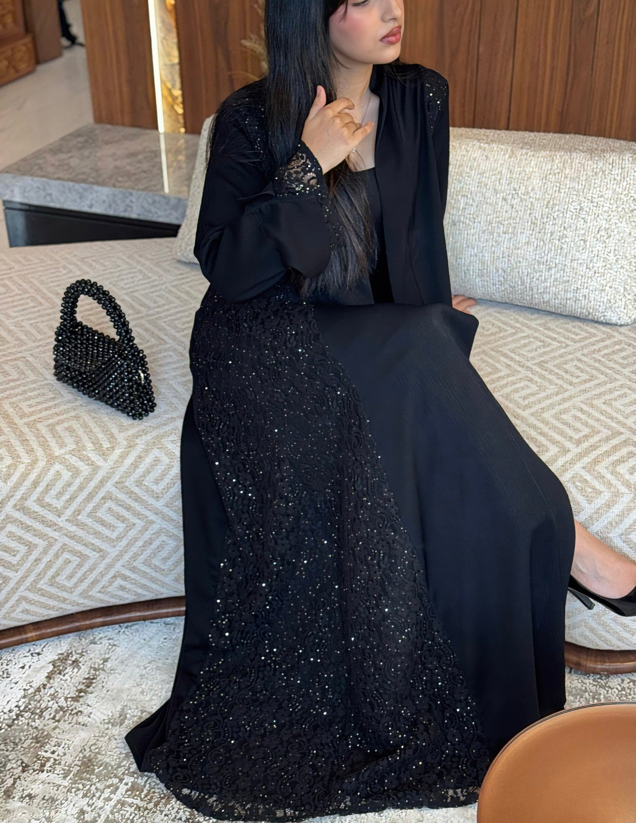 Perle - Abaya avec foulard