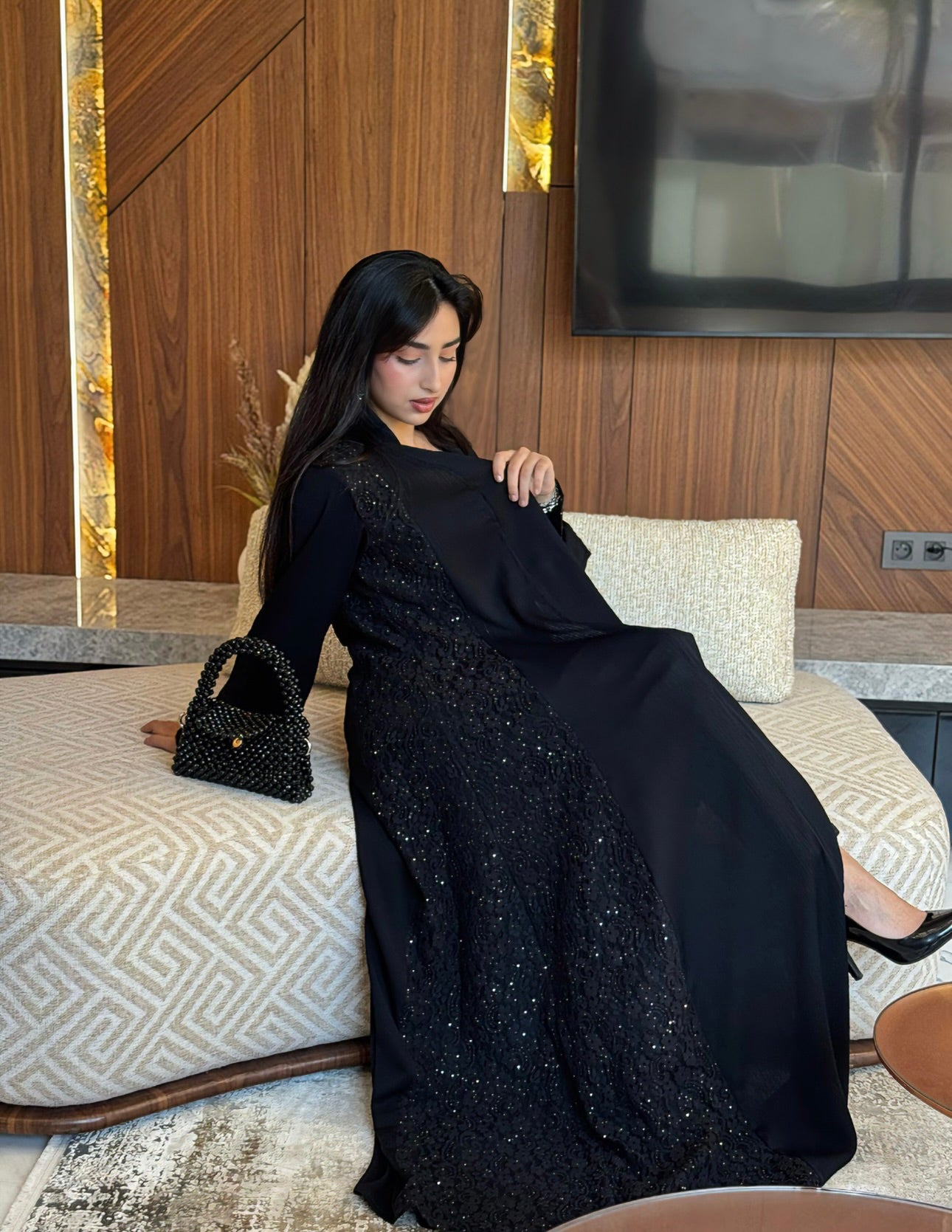Perle - Abaya avec foulard