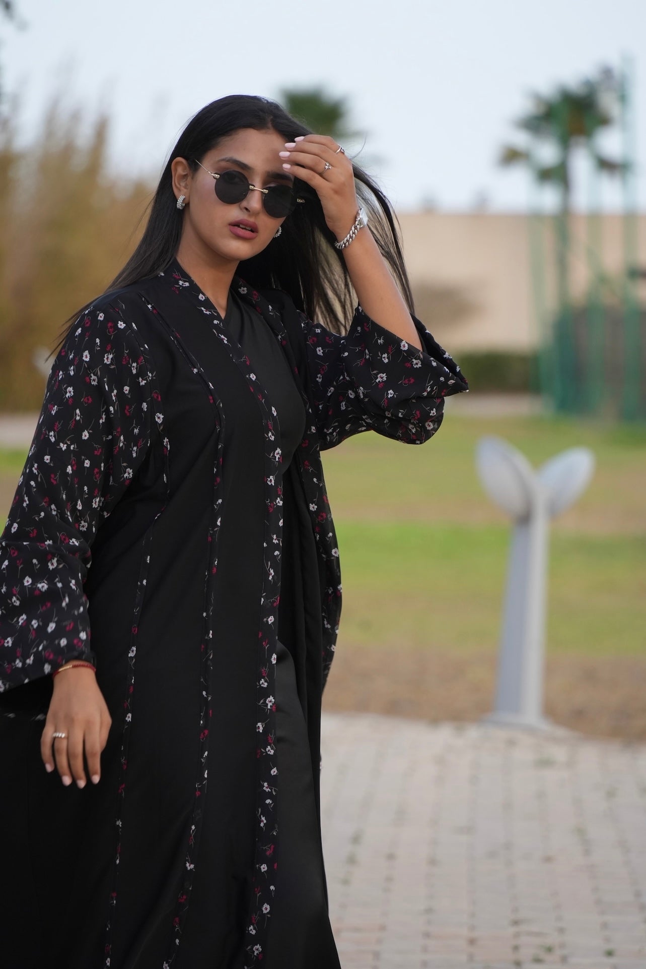 Fallen flowers abaya