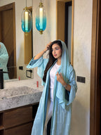 Marine - Abaya avec foulard