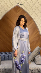 Blue - Abaya en trois pièces