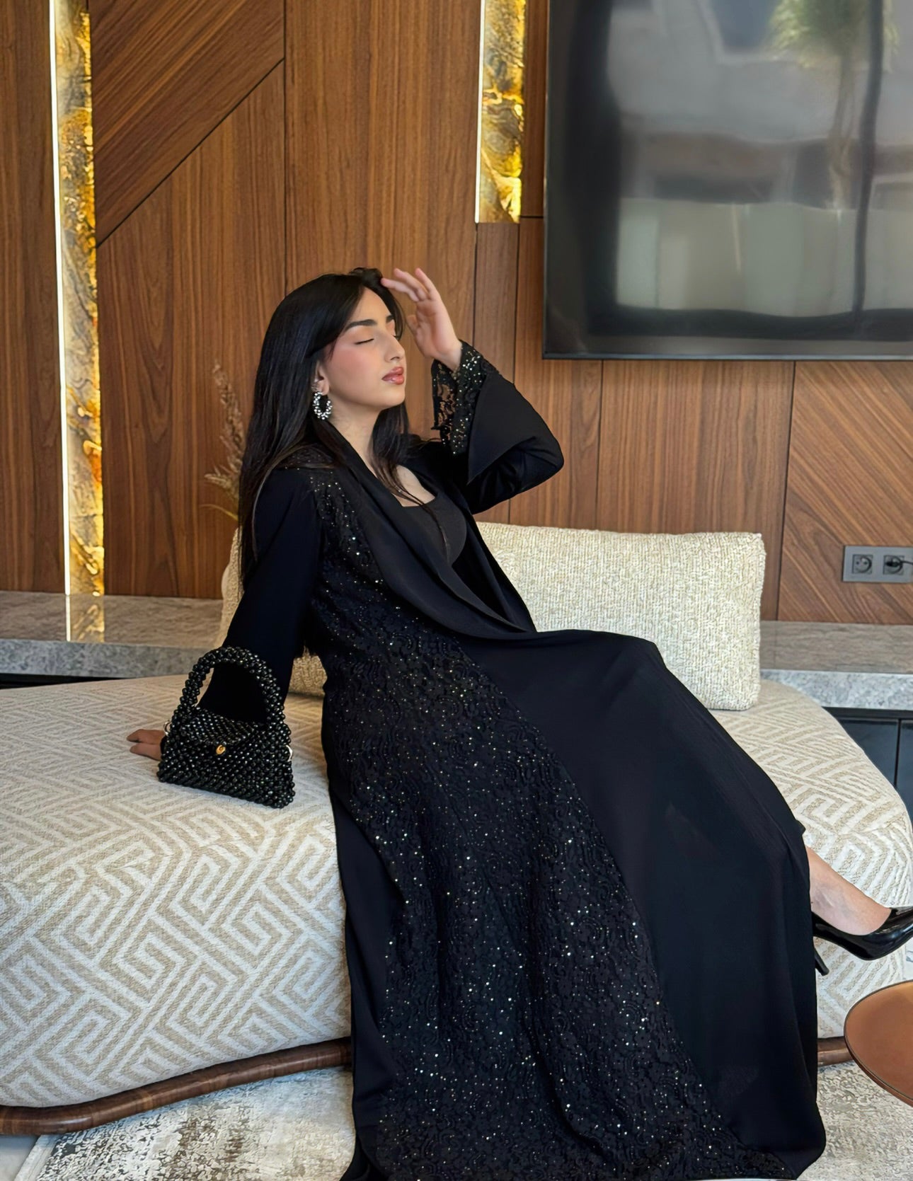 Perle - Abaya avec foulard