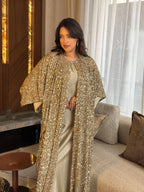 Dress dorée - Abaya en deux pièces