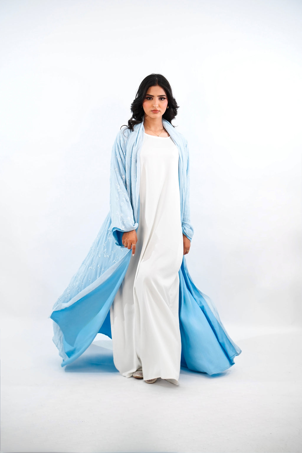 MARINE - Abaya avec foulard