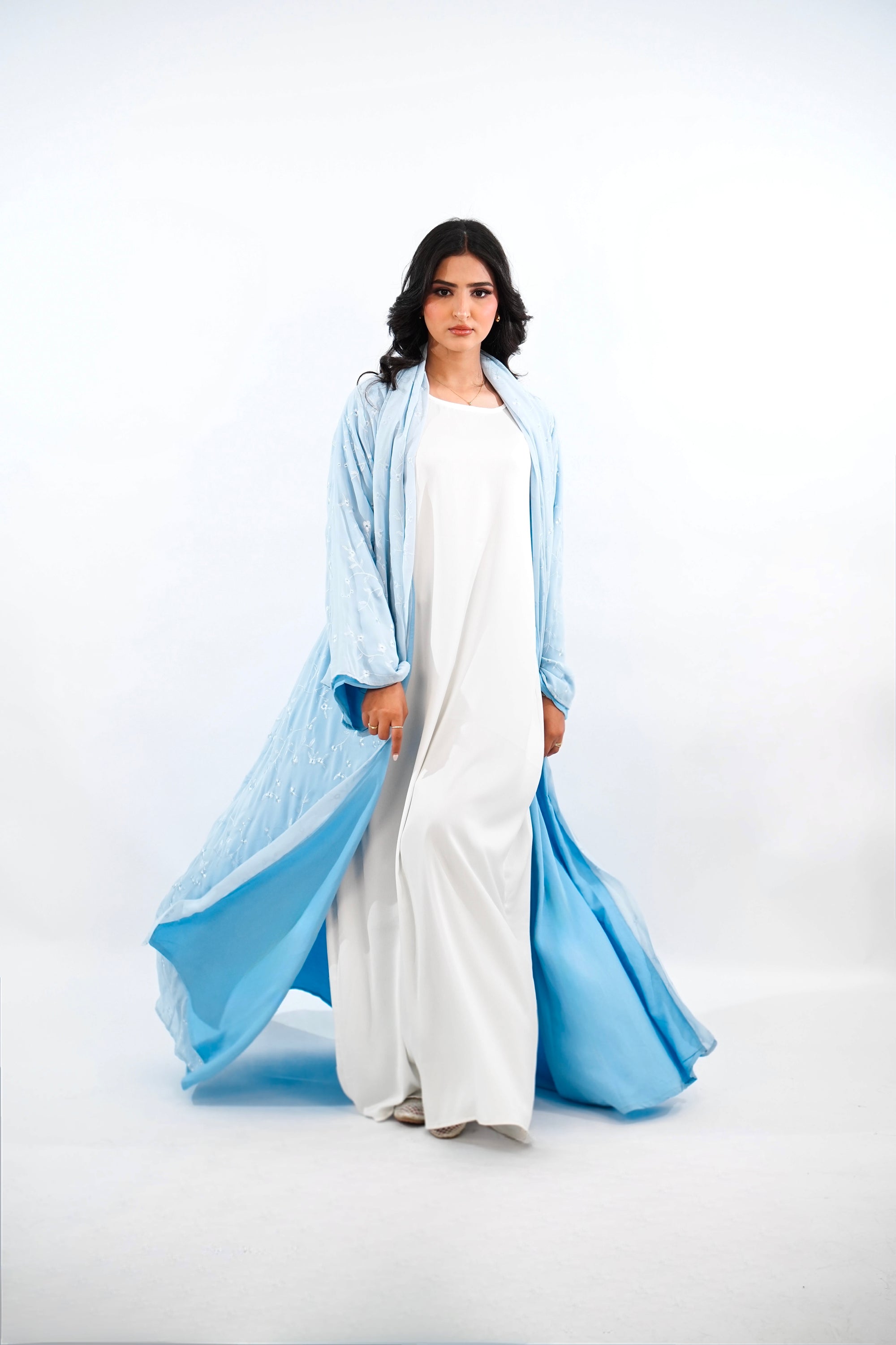 MARINE - Abaya avec foulard