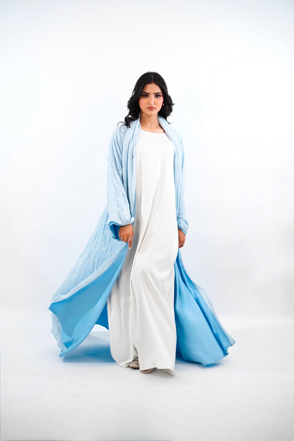 MARINE - Abaya avec foulard