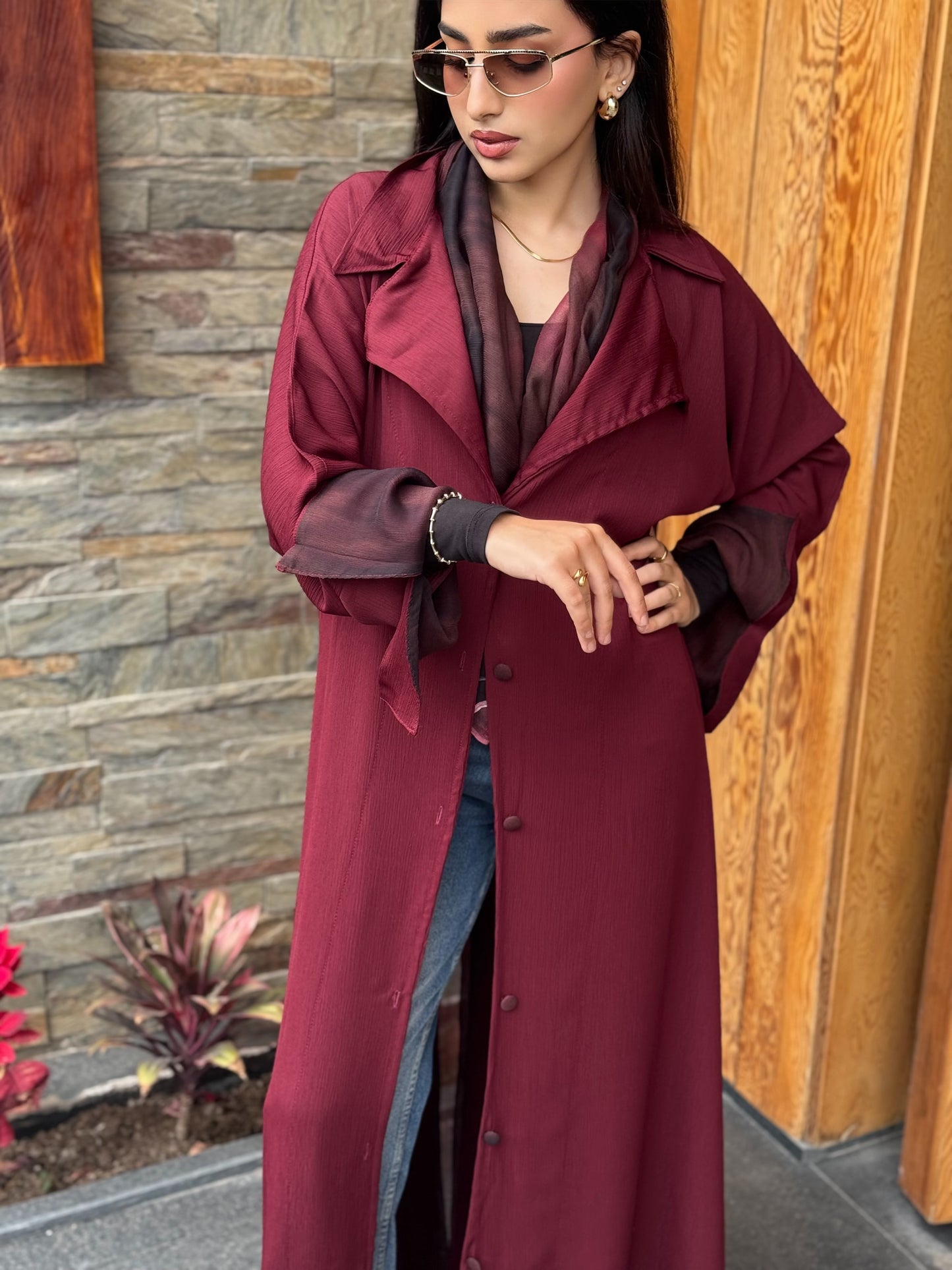 Glamour abaya (avec foulard)