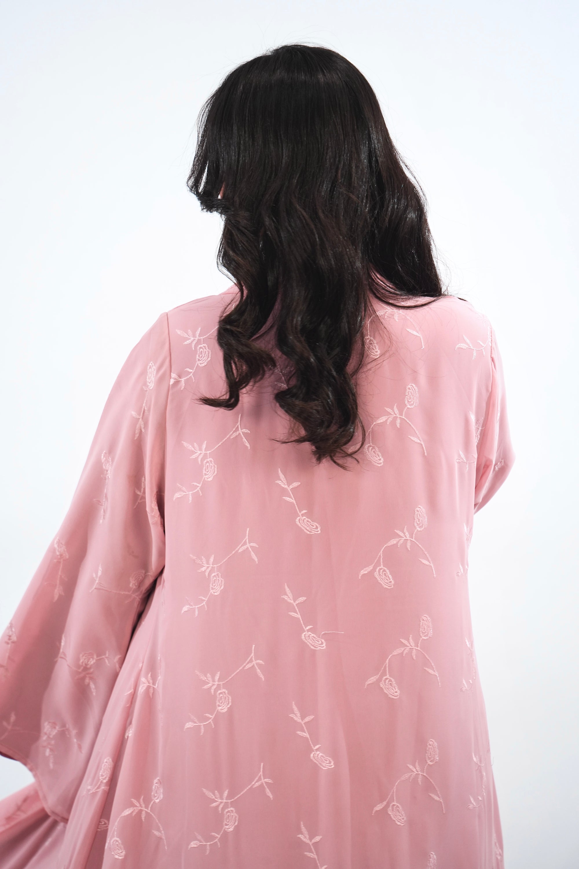 ROSE - Abaya avec foulard