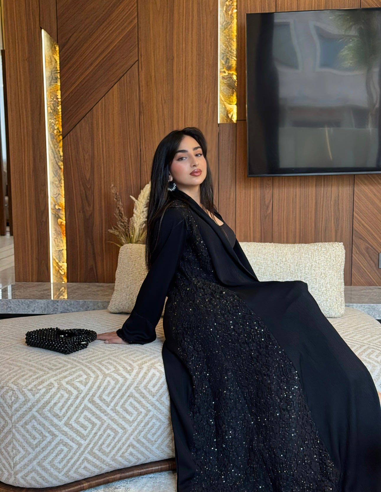 Perle - Abaya avec foulard