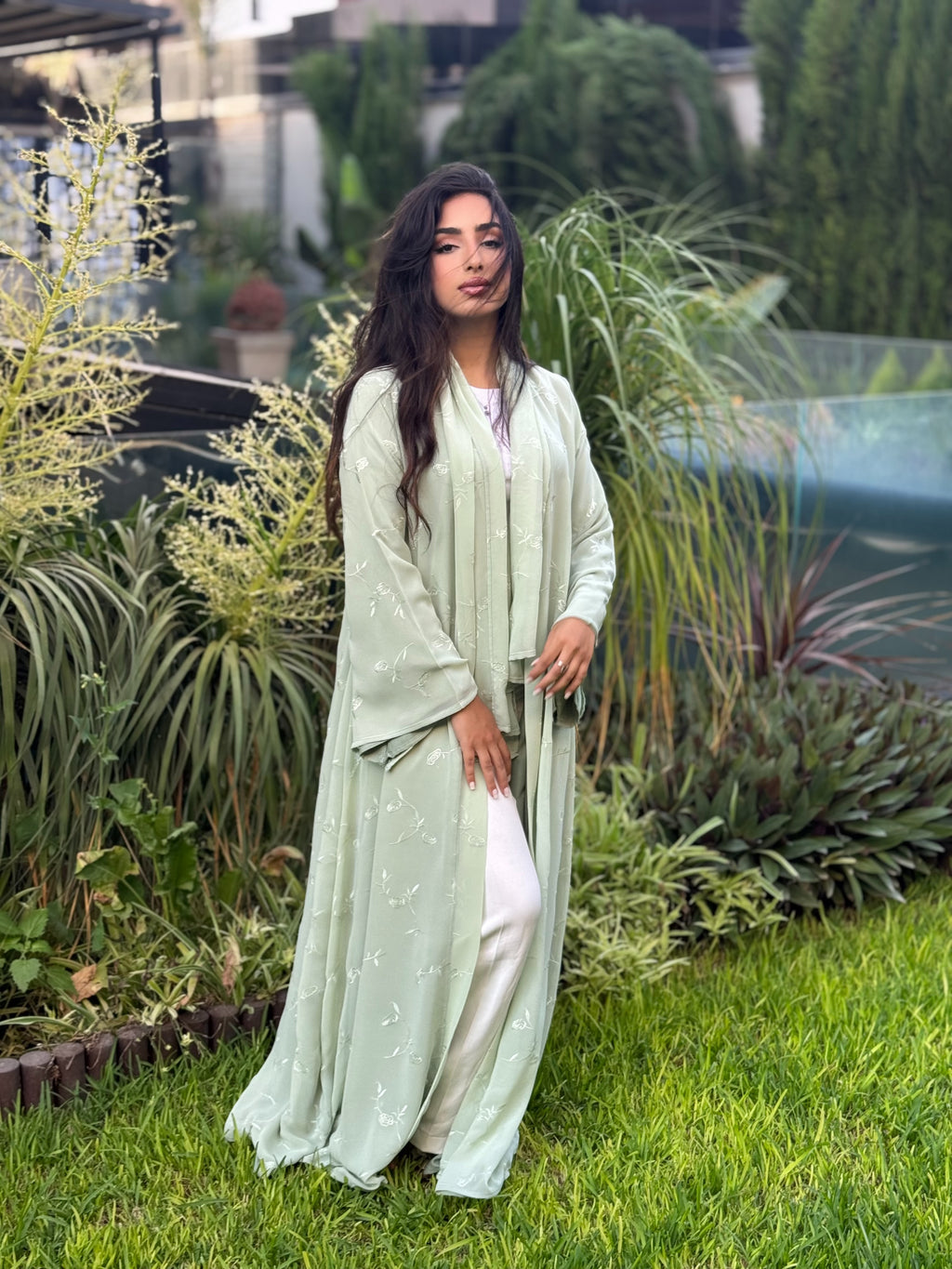 Pistacia - Abaya avec foulard