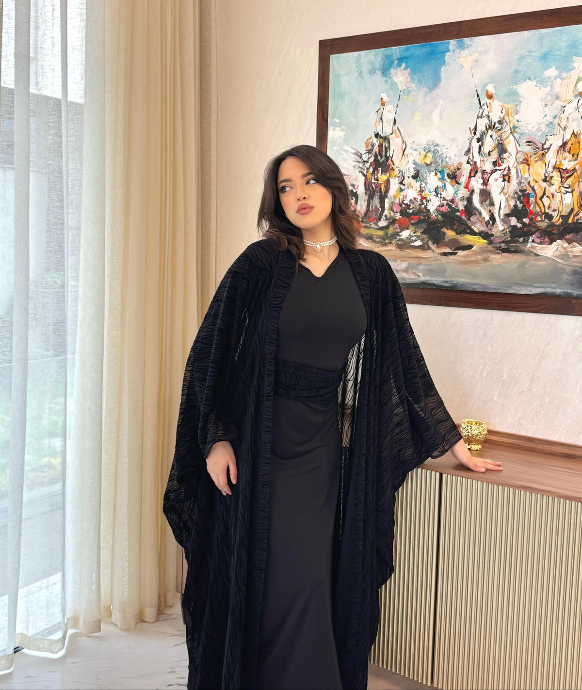 Lamis - Abaya en 3 pièces